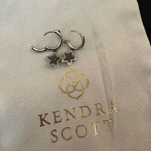 Kendra Scott Silver Drusy Star Pendant Necklace and Earrings